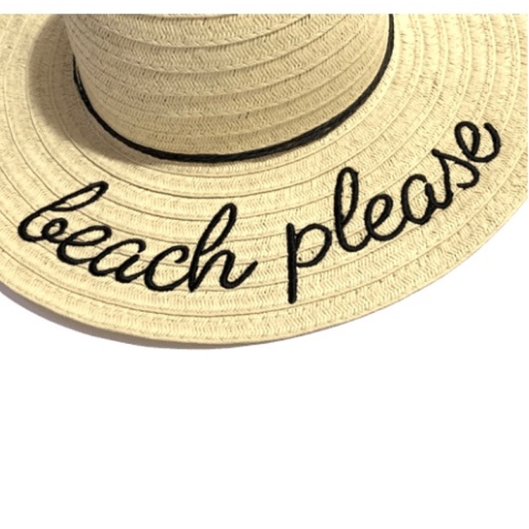 “Beach Please” Floppy Sun Hat - Picture 3 of 6